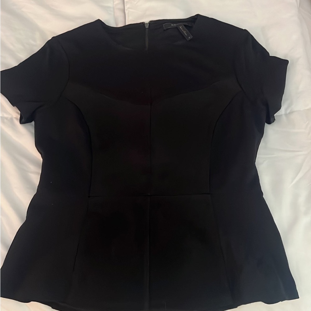Black BCBG peplum top size small